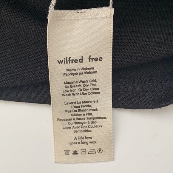 🖤Wilfred Free Women's Diapason Long-Sleeve Scoop Neck T-Shirt Dress Black - Picture 6 of 8